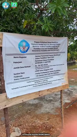 Dinas Pendidikan Kabupaten Belitung Timur bersama Kejaksaan Negeri Belitung Timur melakukan pendampingan pembangunan revitalisasi di SDN 21 Gantung dan SDN 8 Gantung. Pendampingan ini menjadi langkah penting dalam memastikan progres pembangunan berjalan tepat waktu, tepat mutu, dan sesuai perencanaan. Mari wujudkan fasilitas pendidikan yang semakin baik untuk anak-anak kita. #Revitalisasi #DinasPendidikanBeltim #PendidikanBermutuUntukSemua #NyamanCerdas #BekerjaBersamaDenganHati