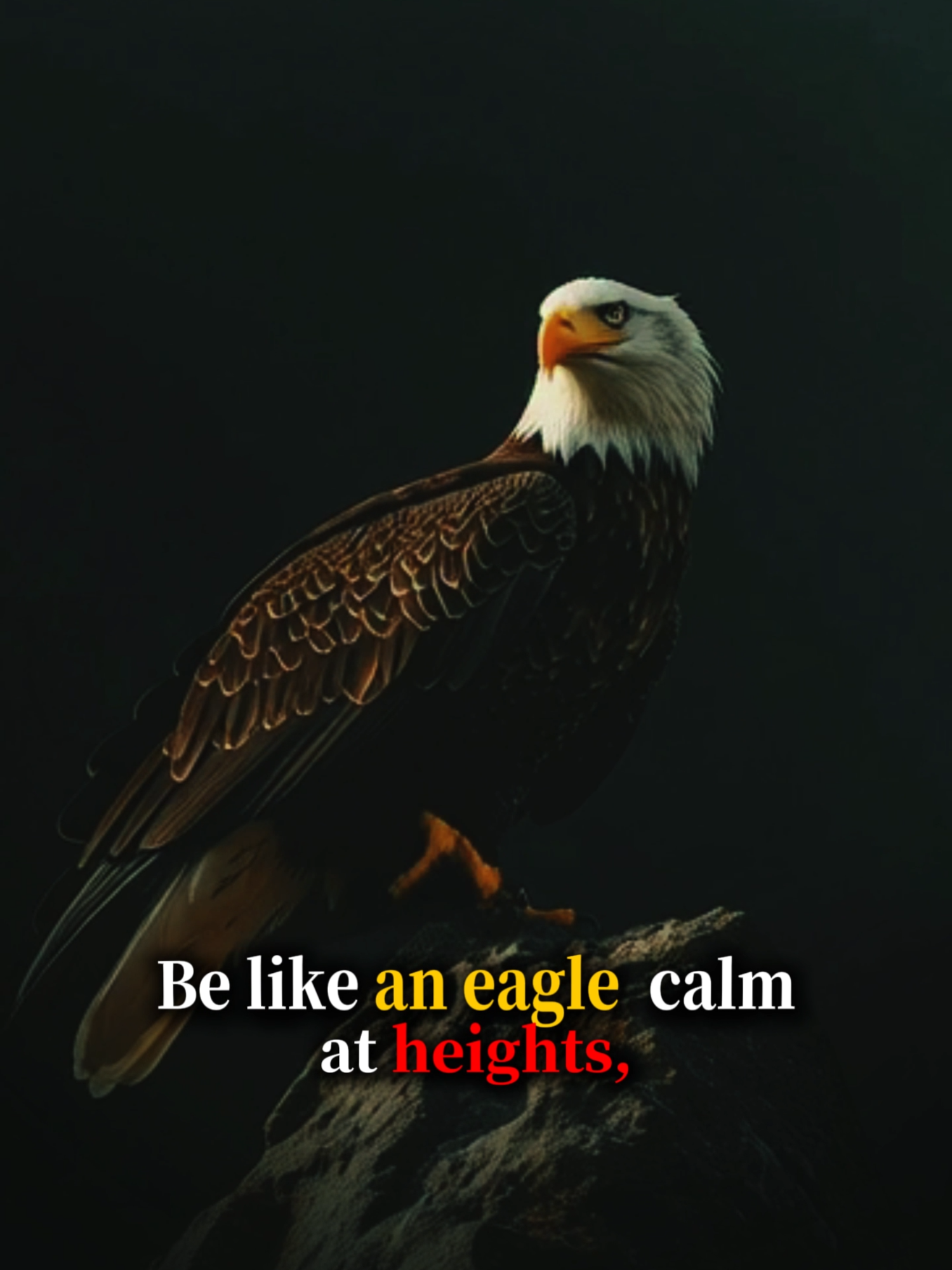 Be like an eagle  calm at heights, fearless in storms. #motivation #motivationalquotes #success #foryoup #foryoupage❤️❤️ #attitude #views #EAGLE #45kviews