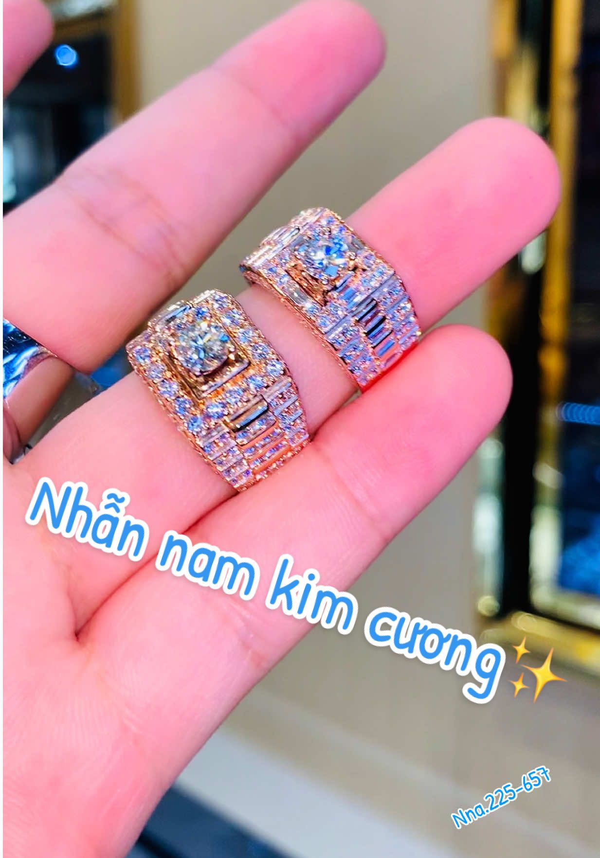 Nhẫn nam đơn giản và sang trọng lấp lánh💎💎✨✨#tamLuxury #xuhuongtiktok #kimcuong #nhannam #luxury 