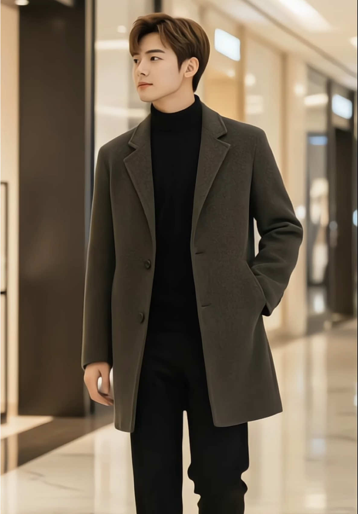 MT23 - Áo Mangto Nam GOMAN, Áo dạ Hàn Quốc dáng lỡ cổ bẻ , chất liệu da cao cấp, trẻ trung lịch lãm #thoitrangnam #aomangto 