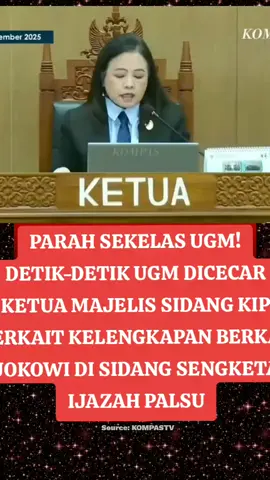 Sekelas UGM DICECAR Hakim Ketua ,belepotan dalam menjawab sidang kasus ijazah palsu Jokowi. #semestatinjunews 