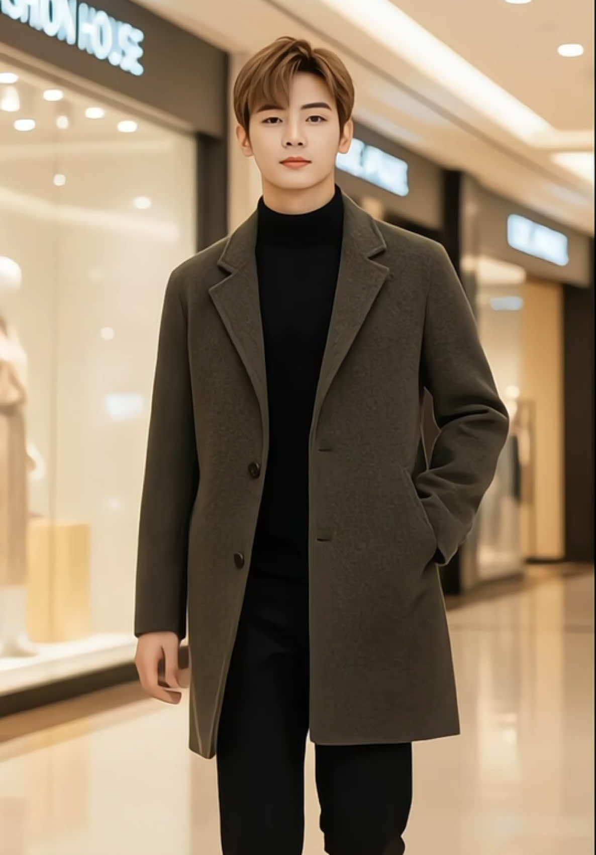 MT23 - Áo Mangto Nam GOMAN, Áo dạ Hàn Quốc dáng lỡ cổ bẻ , chất liệu da cao cấp, trẻ trung lịch lãm #thoitrangnam #aomangto 