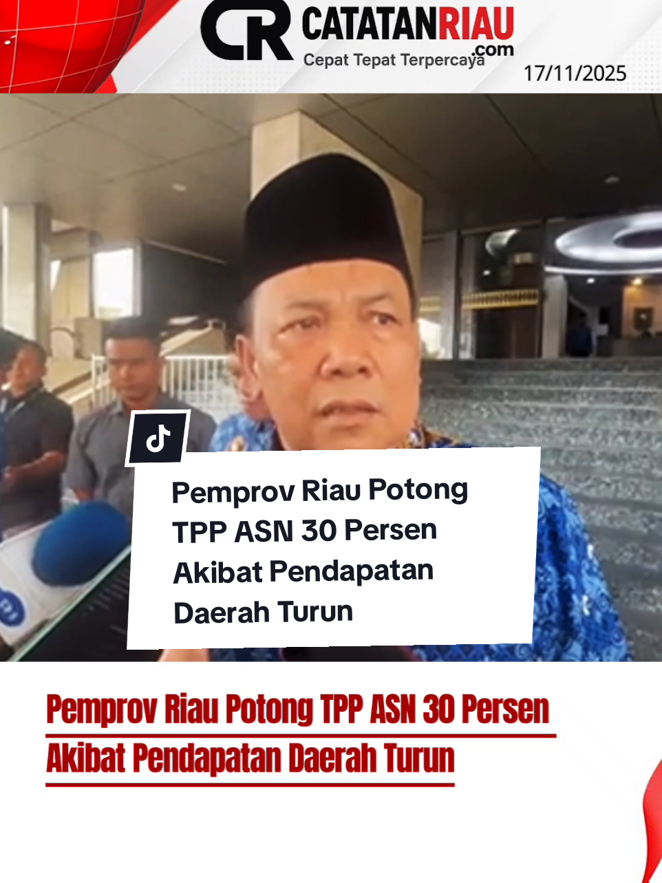 Pemprov Riau Potong TPP ASN 30 Persen Akibat Pendapatan Daerah Turun #TPPRiau #ASN #PemprovRiau #AnggaranDaerah #BeritaRiau 