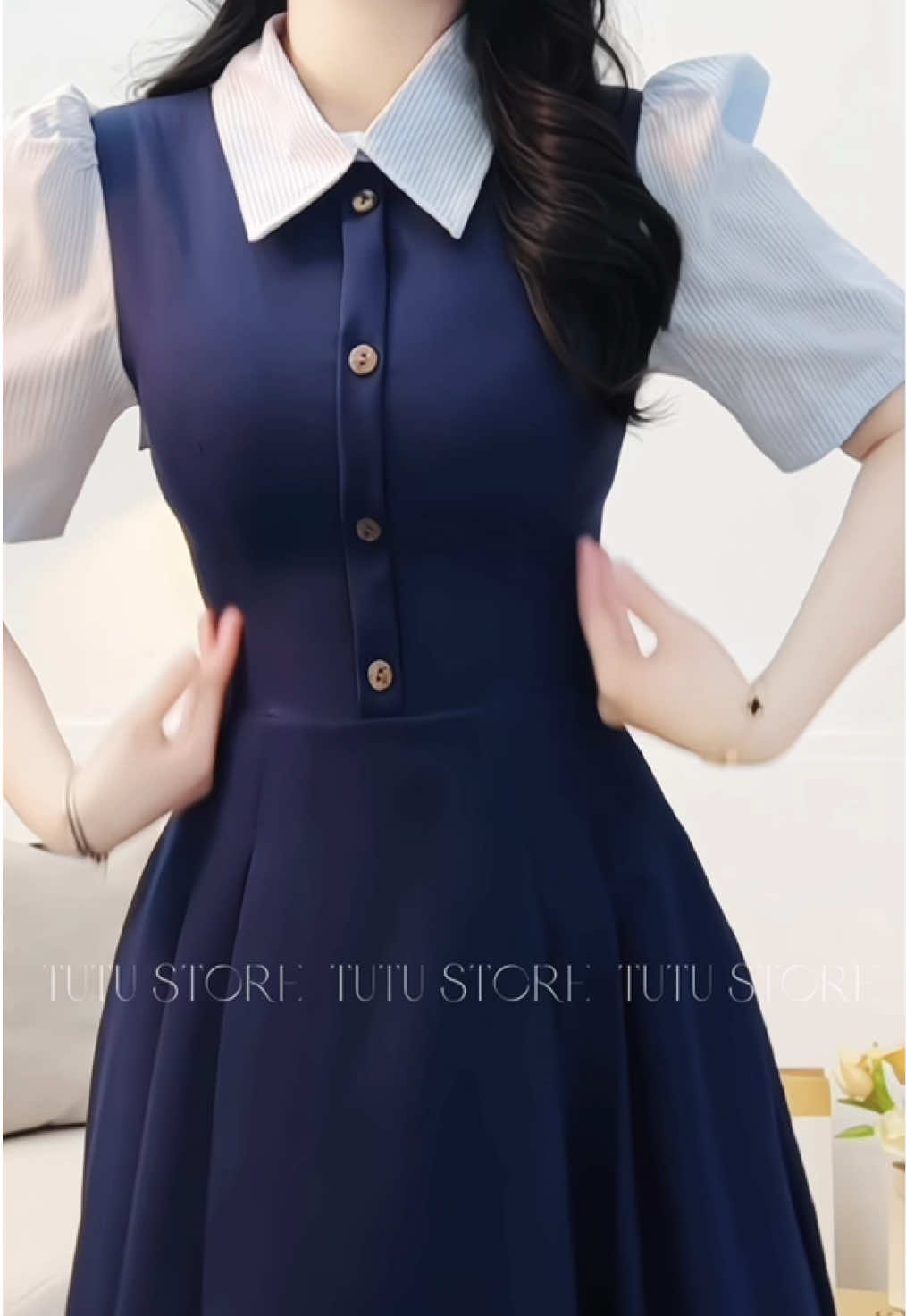 Thời gian ơi hãy đứng lại 🎶🌸🌸 #damthietke #tutustore #thoitrang #D1454