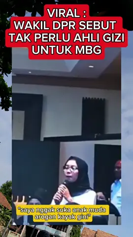 VIRAL ‼️ Wakil Ketua DPR RI, Cucun Syamsurijal, viral di media sosial lantaran menyebut program Makan Bergizi Gratis (MBG) tak perlu ahli gizi. Hal itu terungkap dari potongan video konsolidasi Satuan Pelayanan Pemenuhan Gizi (SPPG) MBG se-Kabupaten Bandung. Dalam cuplikan video tersebut, seorang perempuan yang merupakan ahli gizi, menyampaikan sejumlah persoalan dan solusi yang dapat dilakukan untuk menyempurnakan program MBG. Salah satu permasalahan yang muncul adalah maraknya perekrutan non-ahli gizi untuk mengisi pos ahli gizi pada SPPG MBG. Menurutnya, untuk menangani masalah tersebut, maka Badan Gizi Nasional (BGN) dapat bekerjasama dengan Persatuan Ahli Gizi Indonesia (Persagi), guna memenuhi kebutuhan ahli gizi pada program unggulan Prabowo itu. Namun, belum selesai menyampaikan pikirannya, perempuan tersebut disetop oleh Cucun. Ia bahkan disebut arogan oleh Cucun. “Bapak-ibu sekalian, saya nggak suka anak muda rogan kayak gini. Mentang-mentang kalian sekarang dibutuhkan negara, kalian bicara Undang-undang, pembuat kebijakan itu saya,” ujarnya. Bahkan, Cucun menyampaikan bahwa dirinya akan menggelar rapat dengan BGN, agar diksi Ahli Gizi yang diperlukan  “Bapak-ibu sekalian, saya nggak suka anak muda rogan kayak gini. Mentang-mentang kalian sekarang dibutuhkan negara, kalian bicara Undang-undang, pembuat kebijakan itu saya,” ujarnya. Bahkan, Cucun menyampaikan bahwa dirinya akan menggelar rapat dengan BGN, agar diksi Ahli Gizi yang diperlukan pada SPPG MBG, diubah cukup dengan diksi 'Pengawas Gizi', sehingga tidak perlu lagi ahli gizi. Menurutnya, program MBG tak memerlukan Persagi dan para ahli gizi. Sebab, semua orang dapat menjadi ahli gizi, hanya dengan mengikuti pelatihan selama tiga bulan. 🎥: wiraa.adikaraa #viralvideo #fyppppppppppppppppppppppp #DPR #persagiindonesia #mbg 