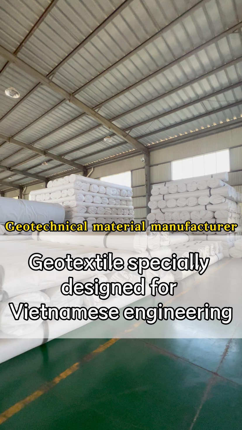 Vietnamese engineers see that geotentiles are all source prices and support customization.#Geotechnicalcloth #Wovengeotework #geotechnicalfabricfactory #madeinchina #Vietnam 