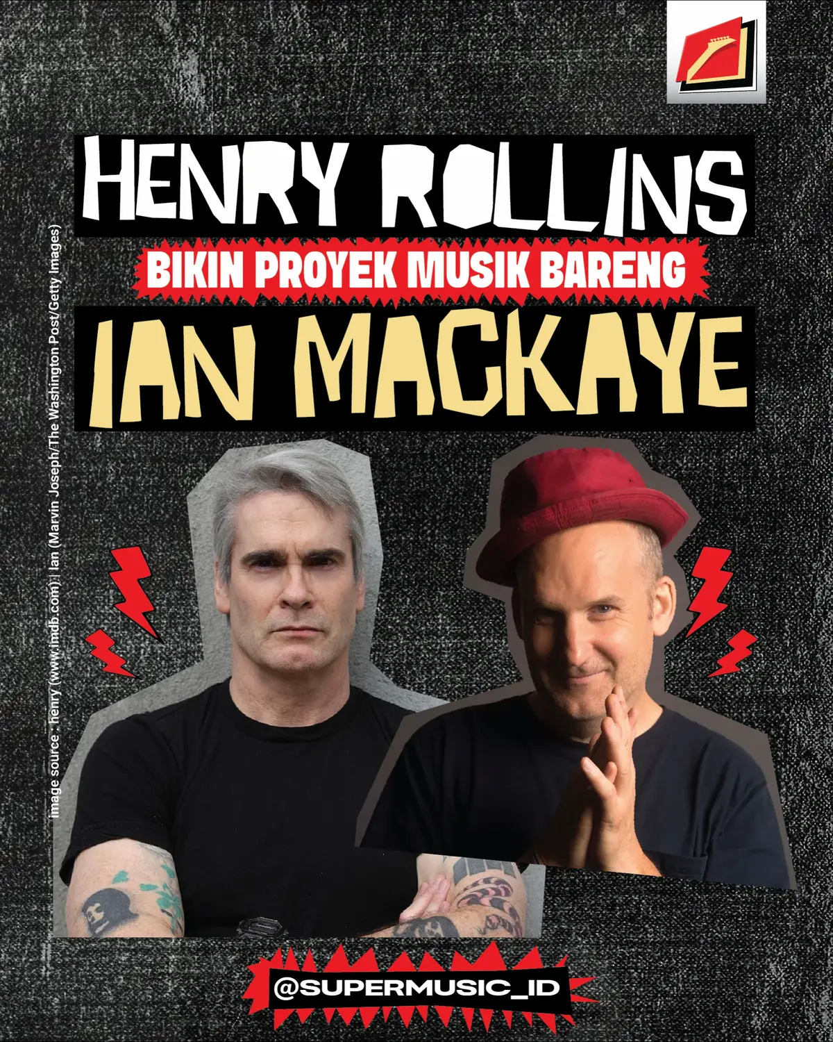 Henry Rollins dan Ian MacKaye bikin proyek musik bareng dan udah selesaiin beberapa lagu, siap-siap tungguin nih Superfriends! #INIRASANYASUPER⁣ #SUPERLIVE⁣ #SUPERMUSIC #MUSIC