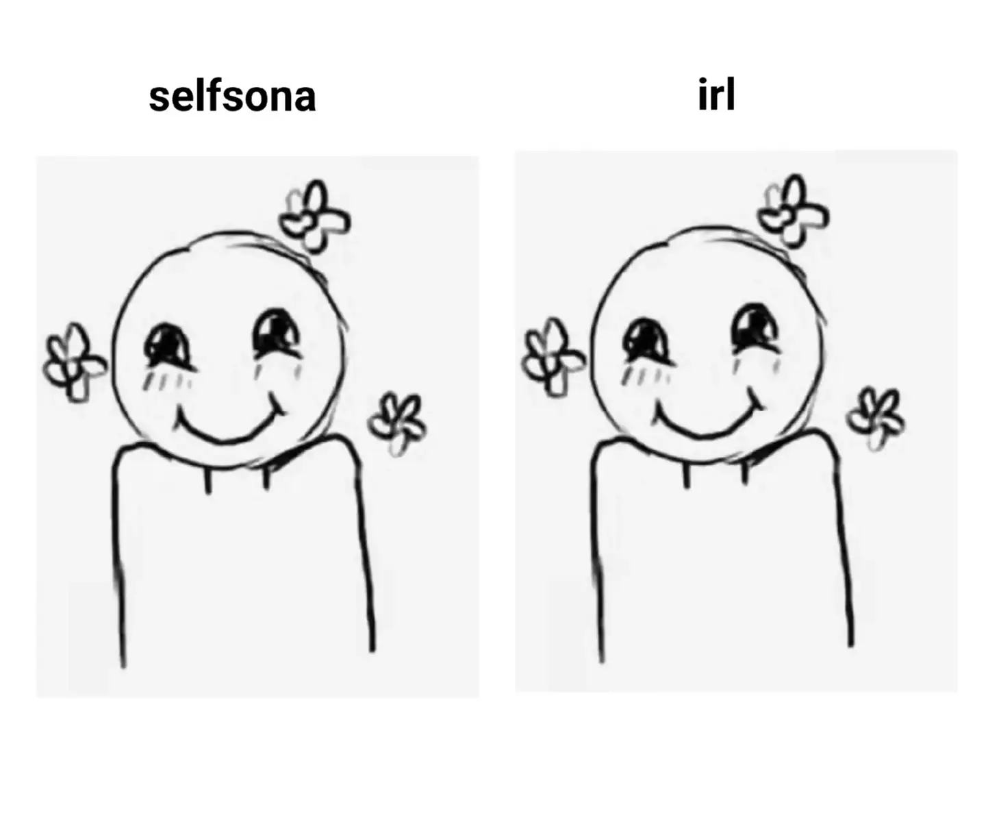 #ART ; me n me (⁠ㆁ⁠ω⁠ㆁ⁠) #selfsona #irl #artist #🍮🐇🎀🎧 #🎀🦴🍮🐾 