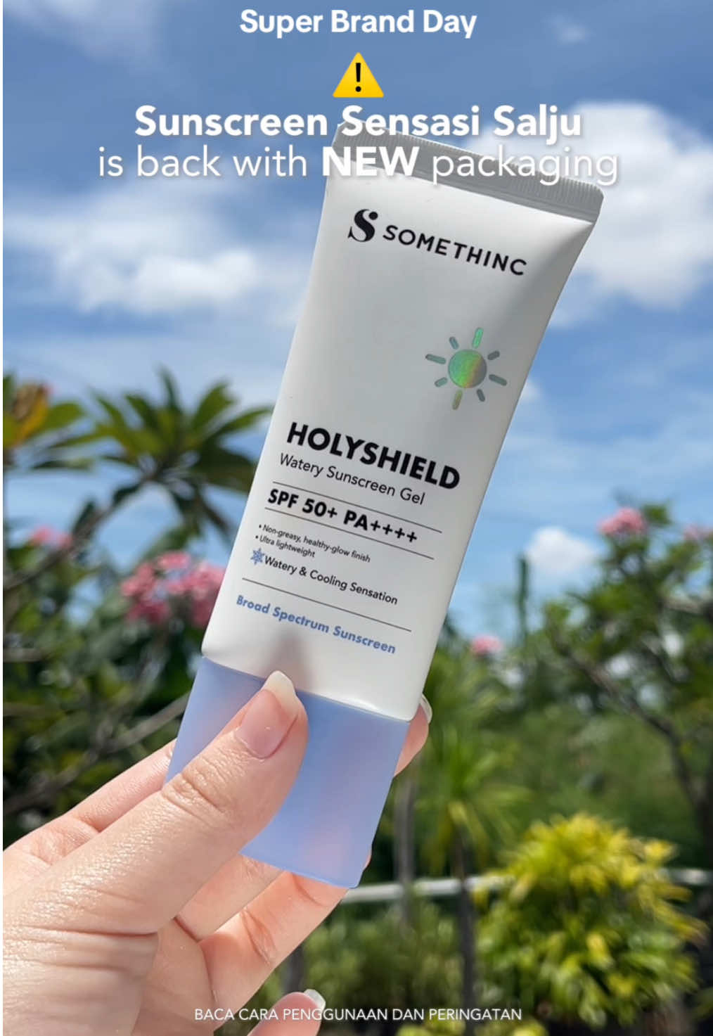 Siapa yang udah pakai Sunscreen Gel dari lama?👀 Coba komen dong!✨ #Somethinc #PakaiSomethinc 