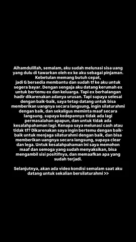 Sangat disayangkan karena masalah pribadi ini sudah menjadi konsumsi publik jadi penyelesaiannya harus ditempat yang sama juga. Maka aku buat steatment ini untuk meluruskan dan memperjelas endingnya. #arrumakhma 