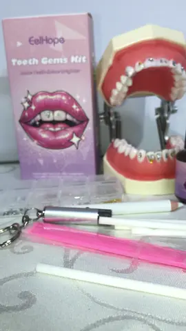 Our tooth gem kits:add a touch of glamour to your pearly whites.#toothgems #diykit #fouryoupage #fyp #teethwhitening 