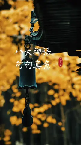 八大禅语，句句真意 八大禅语，句句真意。不争，元气不伤。不愄，慧灼闪光。不怒，百神和畅。不忧，心地清凉。不求，不卑不亢。不执，可圆可方。不贪，便是富贵。不苟，何惧君王。#文化#传统文化#禅语#人生智慧