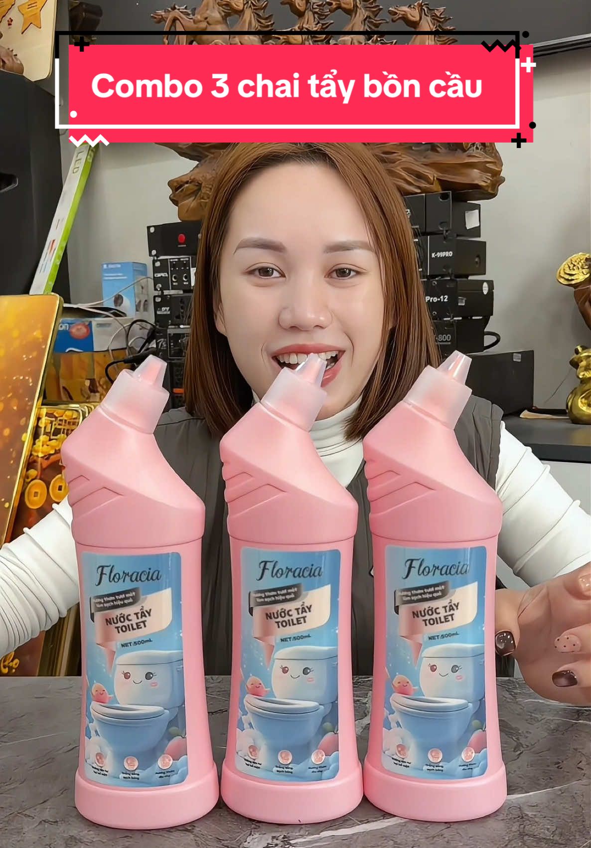 Combo 3 chai tẩy bồn cầu tiện dụng sale giá ngã cây #xuhuong #hangmen96 #chaitayboncau #nuoctayboncau 
