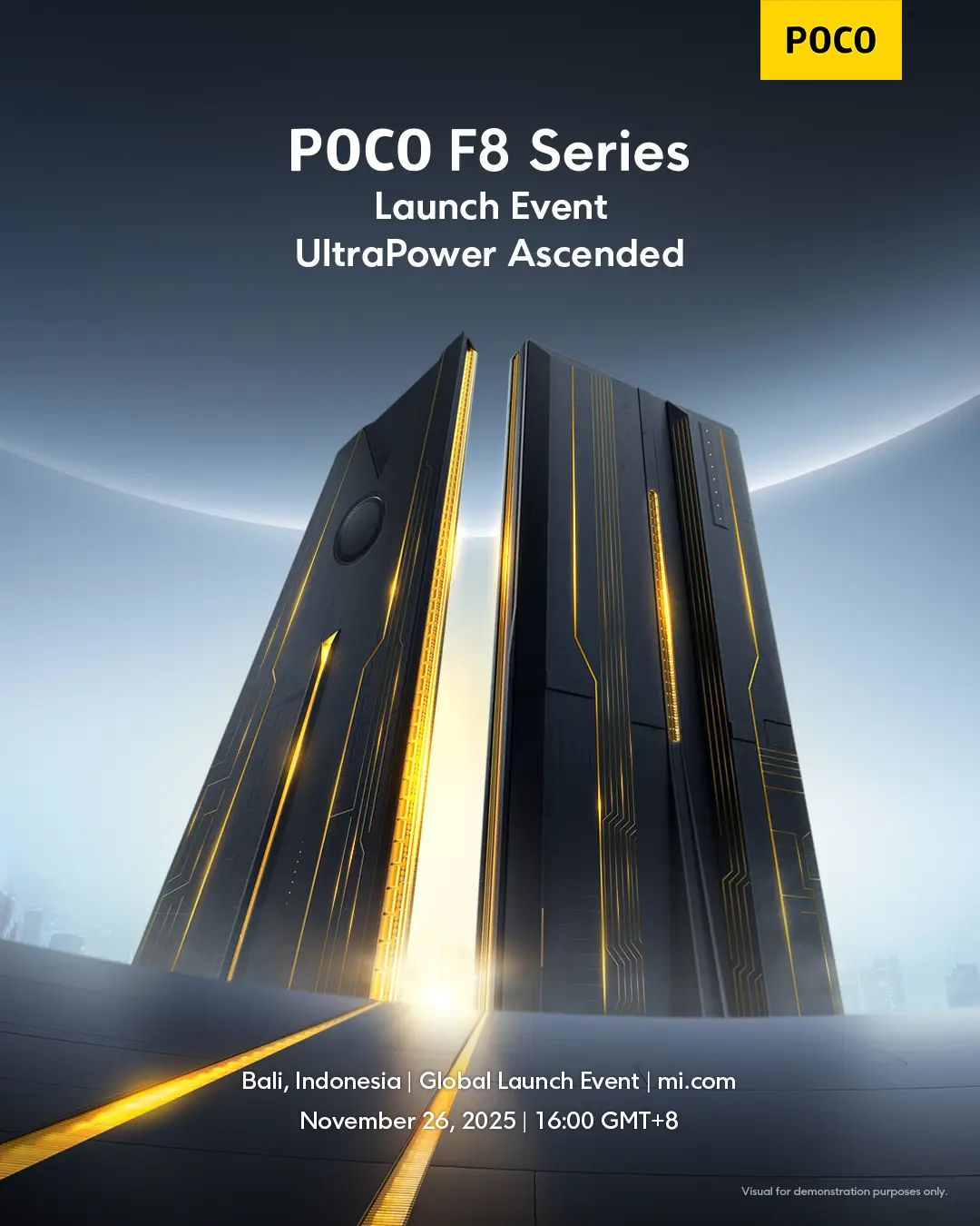 Official: POCO F8 Series will be launching globally on November 26. Expected Specs: POCO F8 Pro - 6.59