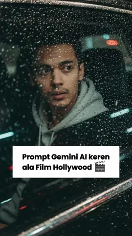 Prompt ilegal ‼️ Cara mudah bikin foto lo jadi keren cuma pake prompt ini 👇 Ultra realistic 8k portrait of a man (do not alter the real face, use 100% uploaded features) captured through a car window streaked with raindrops his face appears ghosted by reflections of passing traffic lights. You wear a grey hoodie under a black coat. Camera: close-up from outside the car window, focus on reflection overlay. Expression: introspective.  Lighting: red and blue light leaks from moving vehicles. Color grading: wet black tones, reflective gloss finish. #prompts #geminiai #hollywood #portrait #caramudah 