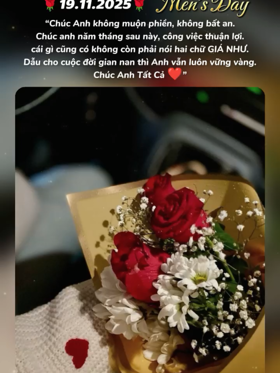Quốc Tế Đàn Ông 19/11/2025 #CapCut Chúc anh 19thang11 vui vẻ #nhudoan #19thang11 #quoctedanong #xuhuongtiktok 