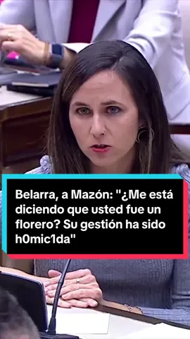 La secretaria general de Podemos, Ione Belarra, ha sido la primera diputada en preguntar al president en funciones de la Generalitat Valenciana, Carlos Mazón, y lo ha hecho calificando su gestión durante aquel día de “h0m1cida”. “Usted es el responsable de la mu3rte de 229 personas”, ha dicho al principio de su intervención, en la que le ha reprochado también que se “atreviera” a acudir al funeral de Estado a pesar de que las víctimas le pidieron que no fuera. #mazón #víctimas #dana #belarra #comunitatvalenciana