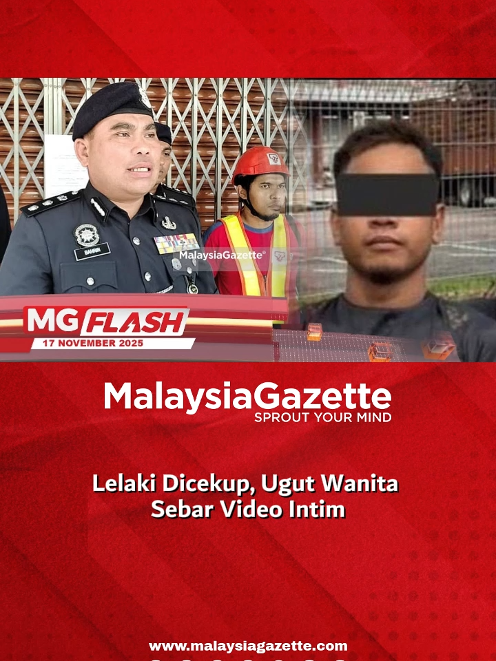 Lelaki Dicekup, Ugut Wanita Sebar Video Intim #MGFlash  Seorang lelaki tempatan diberkas semalam selepas mengugut seorang wanita untuk menyebarkan video hubungan intim mereka.  #malaysiagazette