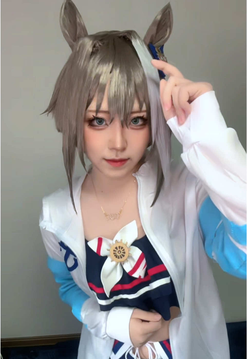 世界一陰キャピース似合うウマ娘だと思います、はい😇#ウマ娘コスプレ #シュヴァルグランコスプレ #umamusumecosplay #umamusume #フローラメイク 