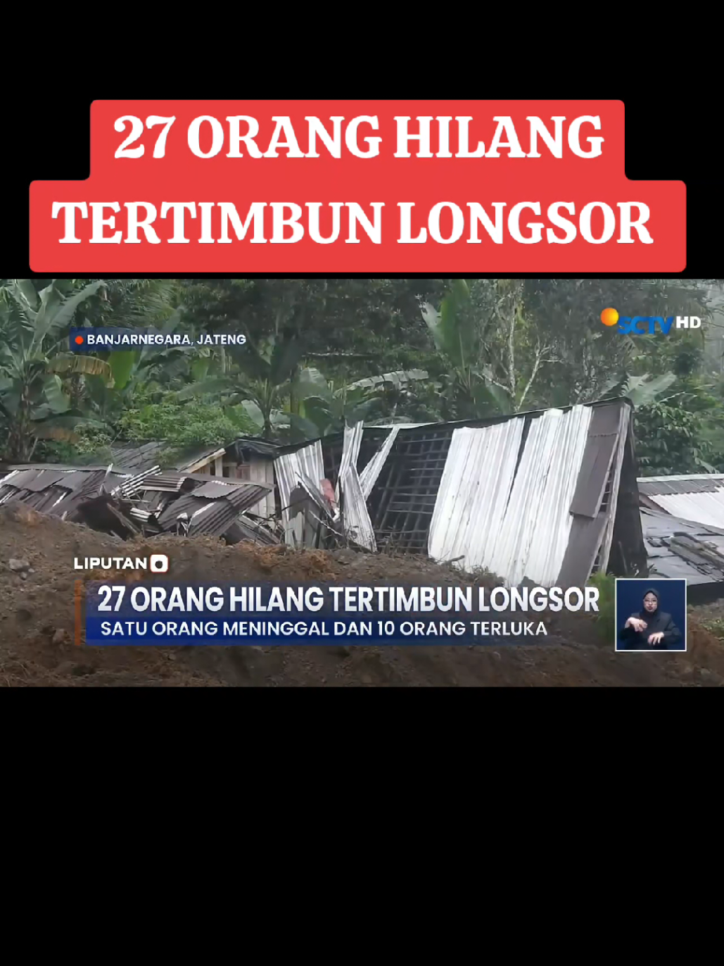 #27 Org Hilang Tertimbun Longsor.Banjar negara-Jateng tgl 17-11-2025#
