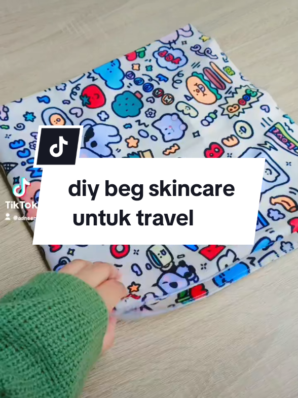 diy travel beg skincare #catwrappingcloth  #petwrap  #diybag  #wrapcloth  #kainmagic 