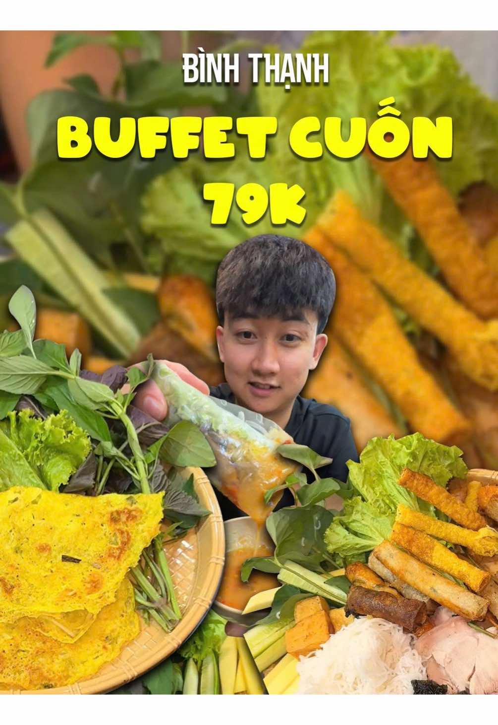 Buffet món cuốn 79k quá trời nhiều món 😋#buffetcuon79k #buffetcuon #moncuon #ancungtiktok #hoanganhdidau 
