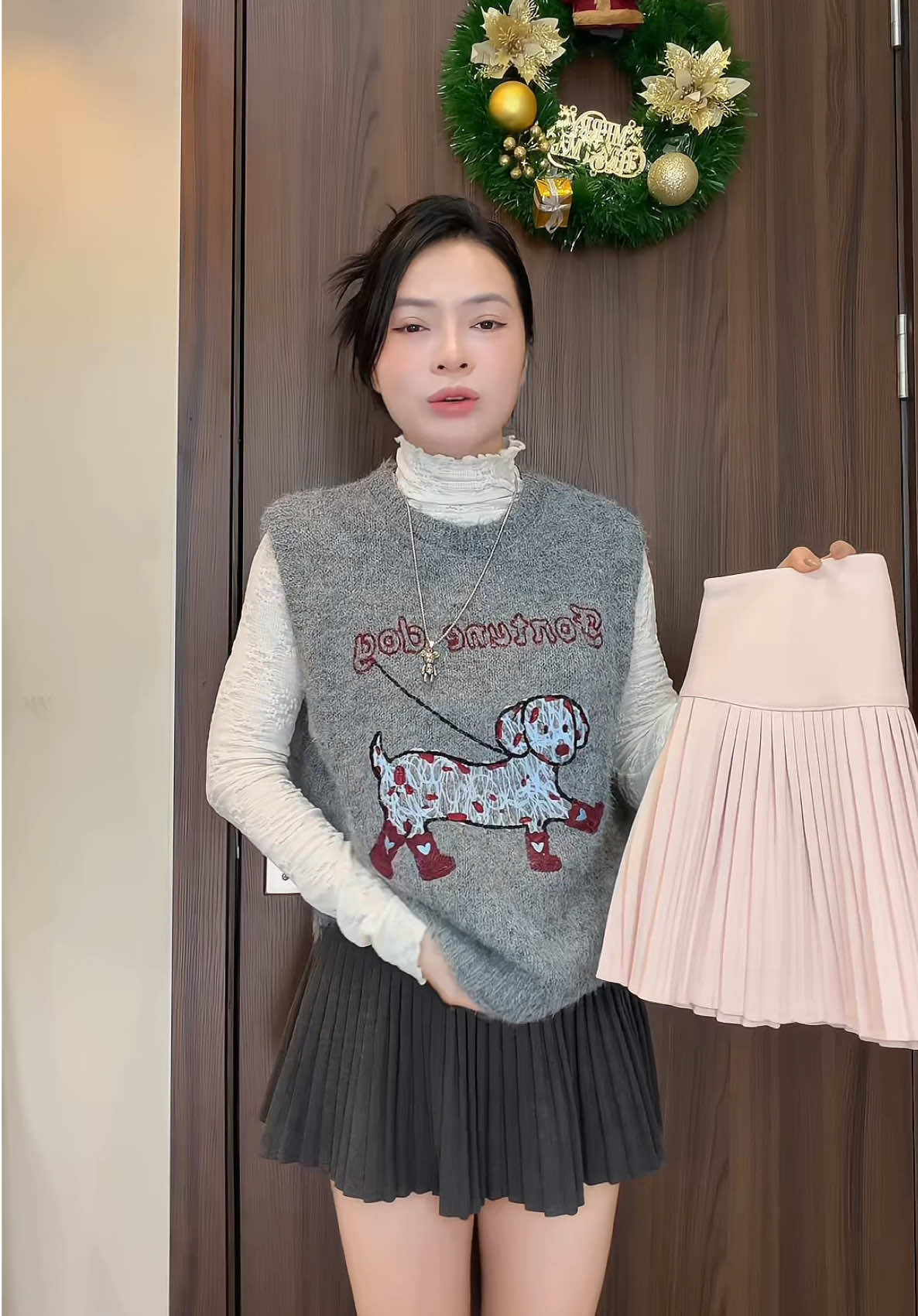 Chân váy xếp li dạ #ceonha3chang #phoidoxinh #thoitrangnu #xh #viral 