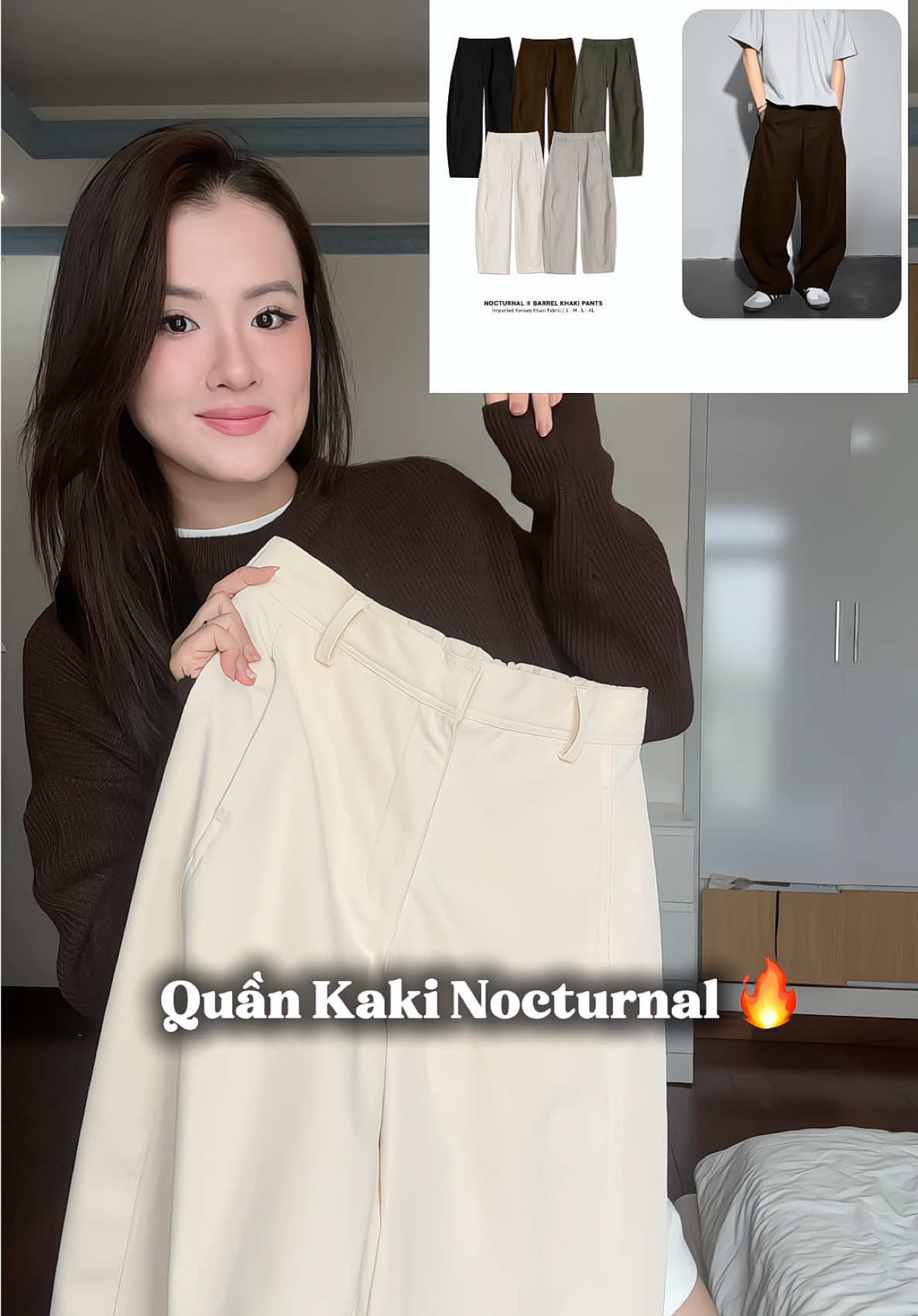Em quần kaki này Hot là có lý do🫢🔥 #quankaki #nocturnal #quanongcong #phoido #outfits 