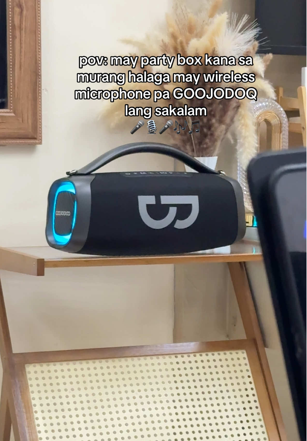 Grabeee ginalingan masyado!ang gandaaaaa super sulit! #goojodoq #microphone #bluetoothspeaker #partyboxspeaker #speakerkaraoke 