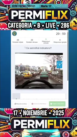 Categoria B • 17-11-2025 •Live 286 #examenauto #permisauto2025 #chestionareauto #probateoretica #categoriab 