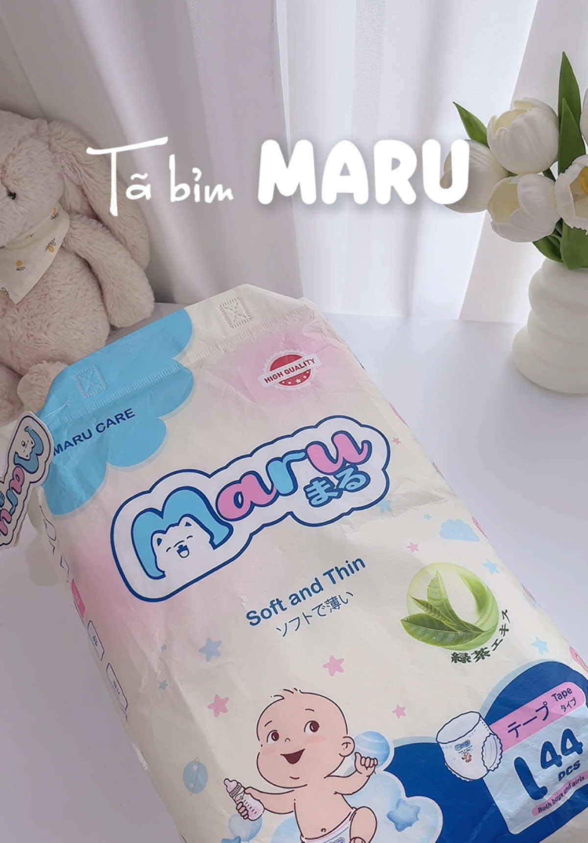 Bỉm Maru mỏng nhẹ, thấm hút tốt, các mẹ tham khảo cho bé nha  #bimmaru #marucare #bimchobe #mevabe #cici 