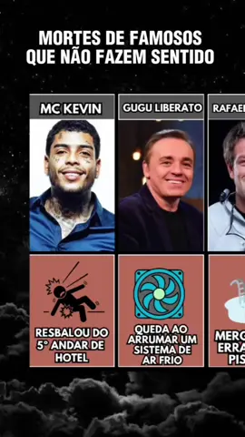 Mortes de famosos que não fazem sentido  #luto #lutoeterno #misterioso #mckevin #mckevineterno 