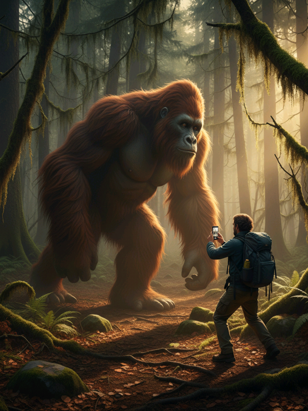 If Bigfoot is a myth… then what did I just film? #bigfoot #cryptids #scary #real #trending 