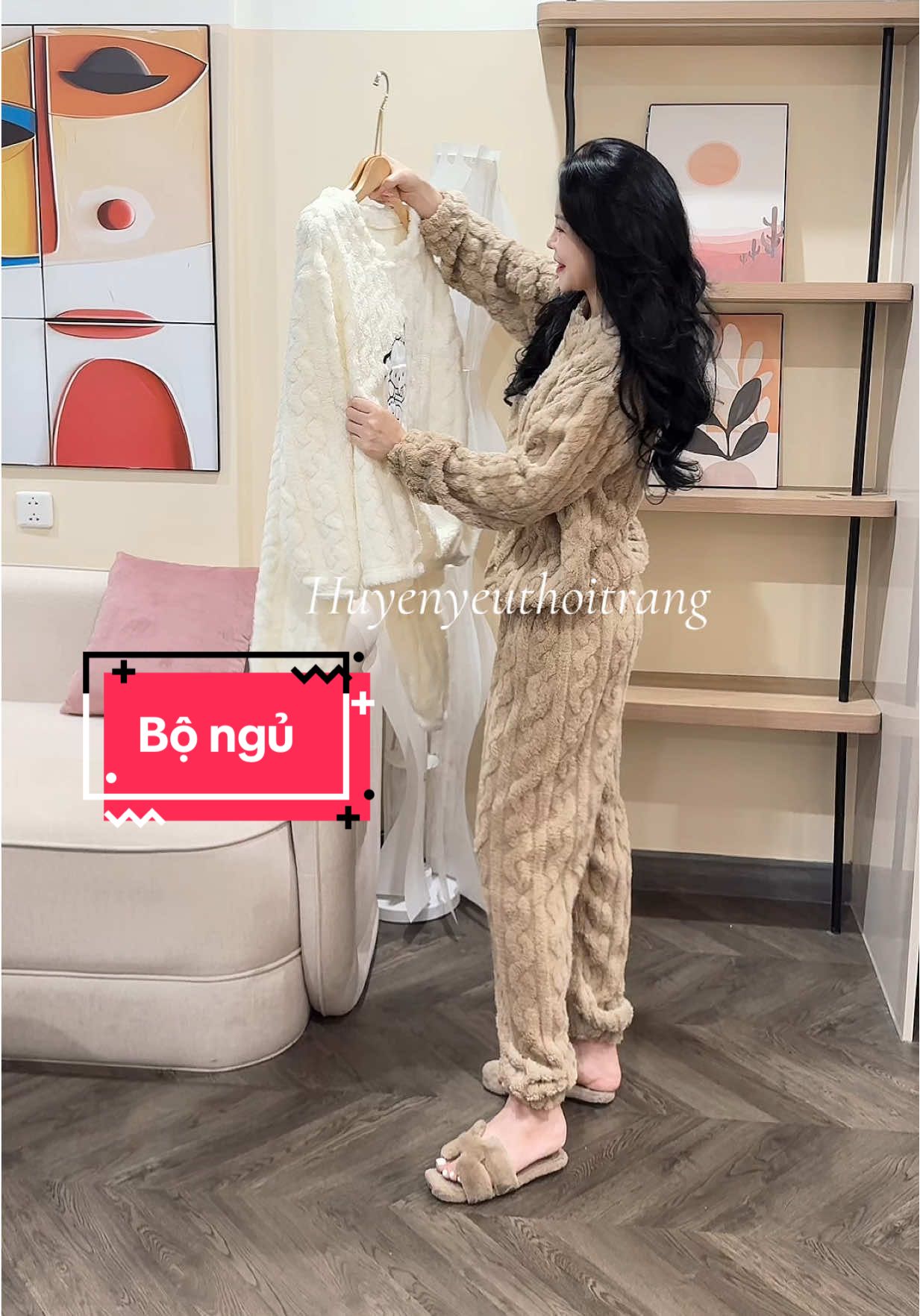 Bộ ngủ lông ấm #xuhuong 