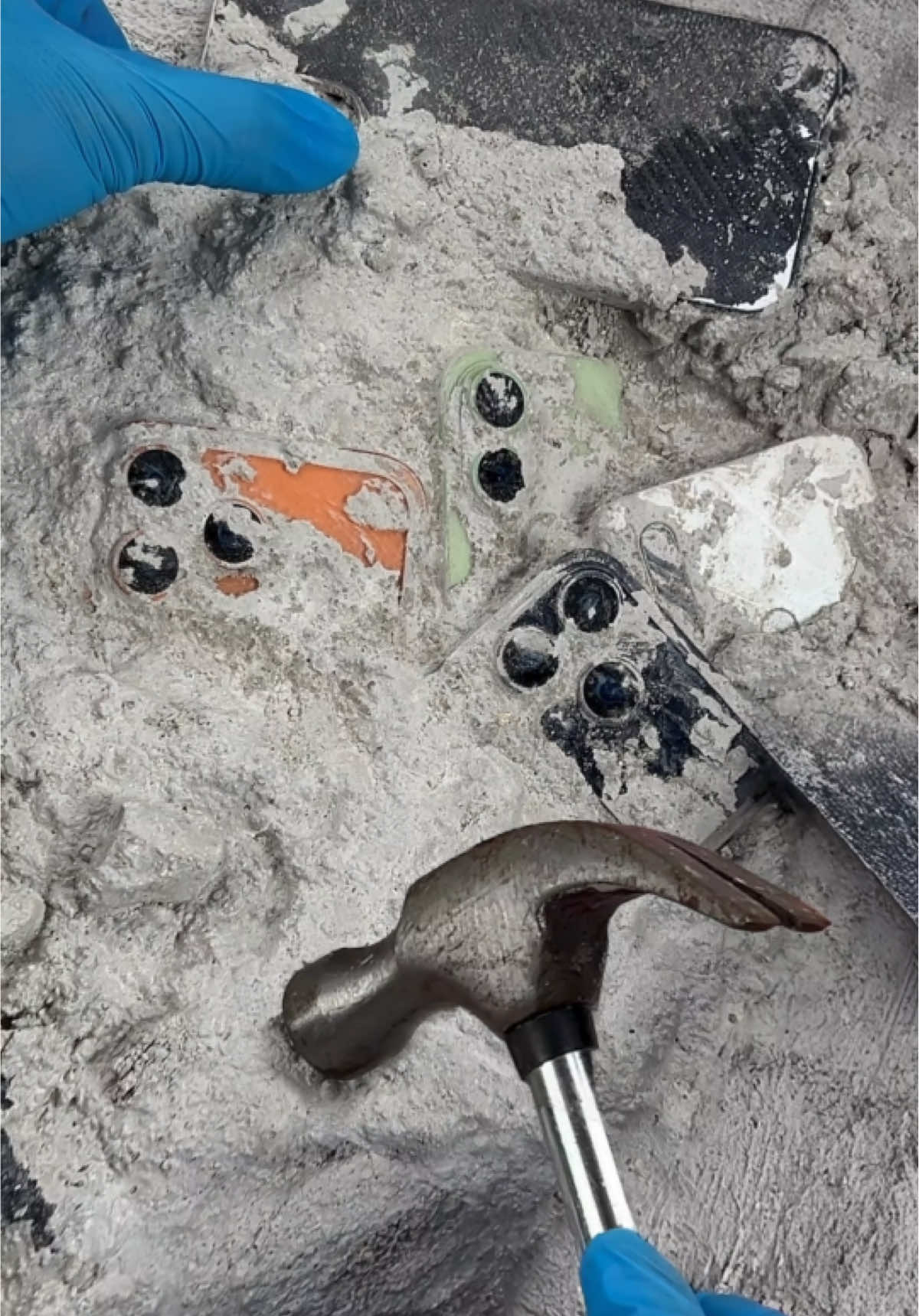 😱Wow! Many iPhone Stuck in concrete? || Restoration Destroyed Phone OPPO A31. Part 1 #iphone #DIY #iphone17 #satisfying #fyp 