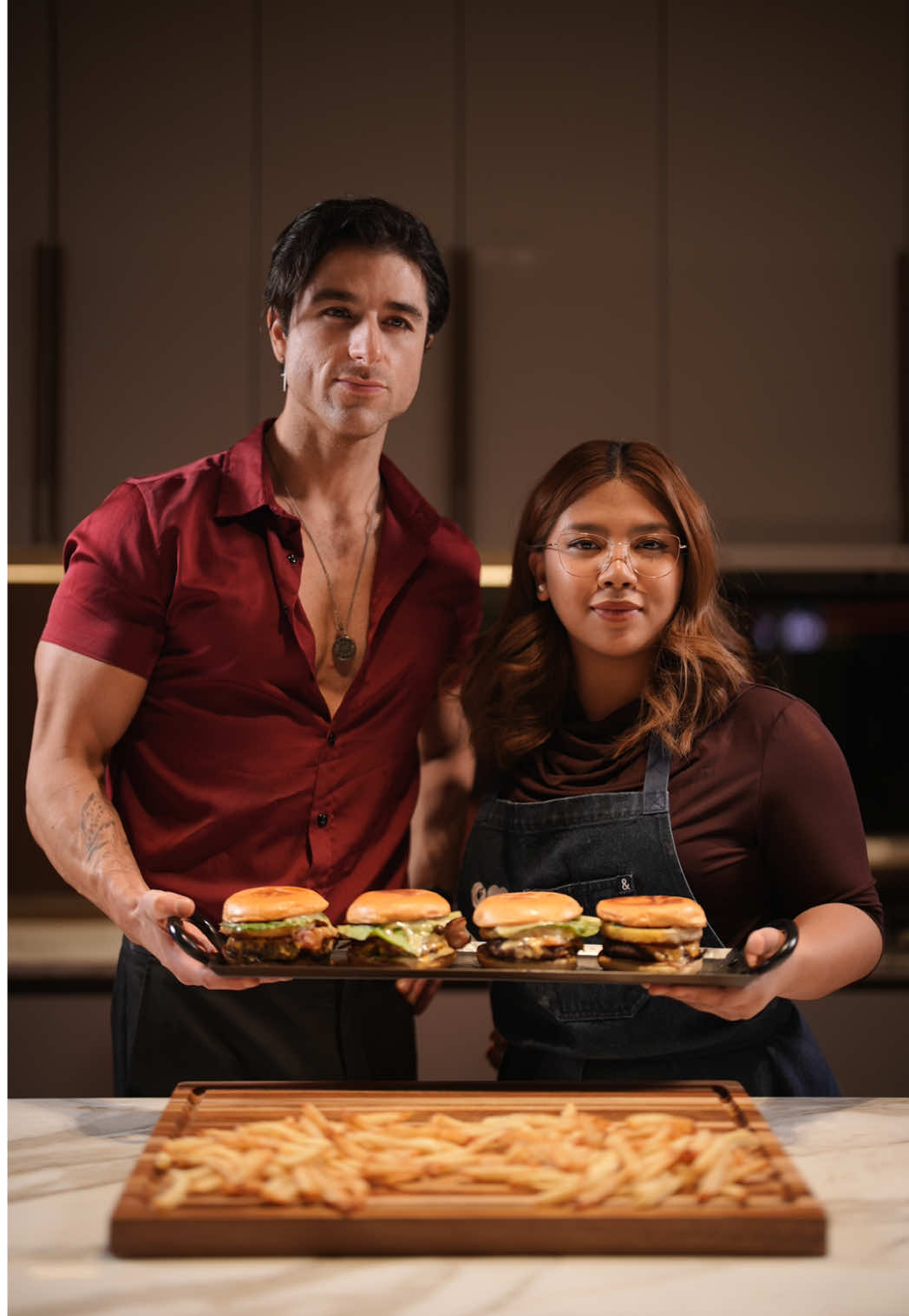 Knead some meat in your buns? #burger #fries #jollibee We made a full homemade version of the Jollibee Aloha Burger with juicy minced beef, grilled pineapple, crispy bacon, melted cheese and topped with sweet honey mayo glaze. Sandwiched between some homemade sweet brioche buns. Paired with salty Triple fried golden fries, an absolute delight. Craving a bite? 
