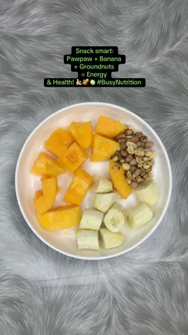 Day 37 .1 | Simple, tasty, and packed with energy! 🍌🥜🍈 Snack smart with nature’s best. #BusyNutrition #HealthyEats#fyp 