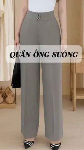 Quần ống suông 2 nút lưng cao #quanongsuong #quanlungcao #quankaki #quancongso 