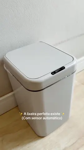 Lixeira com Sensor Automático Inteligente Abre Fácil em Toque Cesto Lixo Banheiro Cozinha Escritório 16 Litros! ##lixeirainteligente##sensor @@Achadinhos Shopee 🛍️🤑