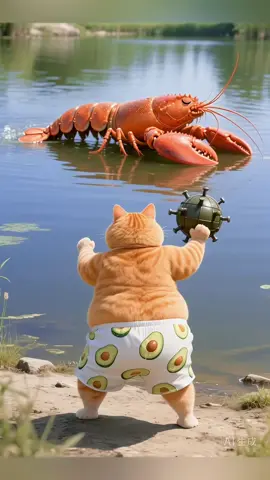 If tigers could swim, they might have succeeded!#funny #orangecat #kitten #viral #usa 
