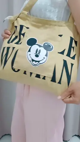 #Túi tote vãi canvas đi học đi chơi in hình mickey dể thương##