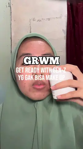 Gak pake maskara krn mau pake kacamata, bulmat suka nyangkut. Alis cuma disisir, krn gk bisa ngalis😭 #makeuppemula#anakrantau 