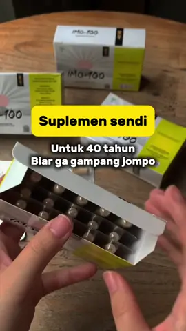 Rekomendasi suplemen sendi untuk usia 40 tahunan❗️ SATOKU IMO-100 ✅ Aman untuk penderita asam lambung & diabetes ✅ Minim efek samping ✅ Halal, BPOM, teruji secara preklinis Kandungan talas satoimo dari jepang nya memiliki kandungan: ✅ Hyaluronic acid sebagai pelumas sendi ✅ Asam amino untuk menjaga kesehatan sendi dan membantu memperbaiki jaringan sendi yang rusak halal, BPOM, dan sudah teruji secara preklinis❗️ #radangsendi #satokuimo100 #pengapuransendi #asamurat #osteoarthritis                