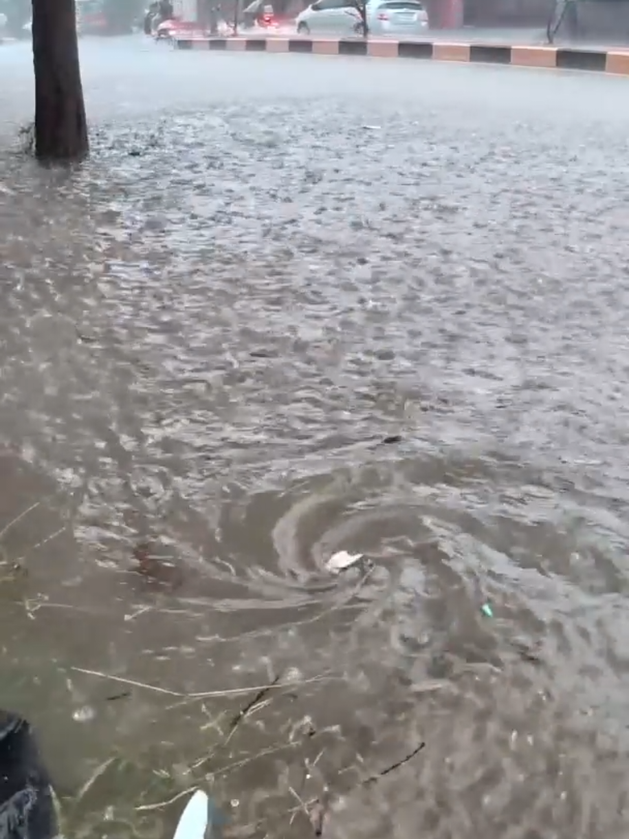 Drains that get clogged during rains causing roads to flood​​ are cleaned and debris is collected #culvert #shorts #unclog #drain 