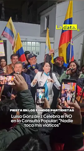 #Tendencia Fiesta en los fondos partidistas, Luisa González celebra el NO en la Consulta Popular: 