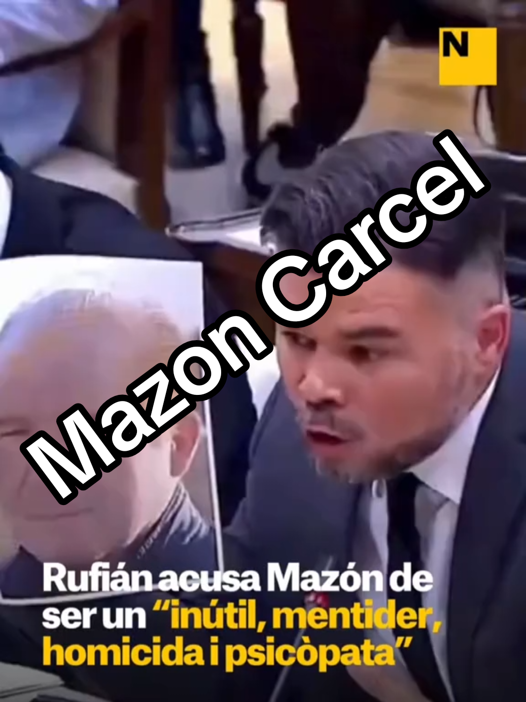 Segui así rufián hasta que veamos a mazon en la cárcel #fyp #freepalestine  #dana #mazon #rufian 