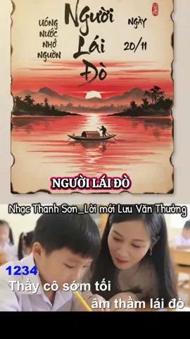 NGƯỜI LÁI ĐÒ,Thầy cô sớm tối âm thầm lái đò,chiều nay lối cũ thăm người lái đò#karaoke #Luuvanthuong #xuhuong #thinhhanhtiktok #nhagiaovietnam 