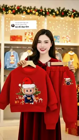 Trả lời @thu.trc.nguyn.th6 Bộ này bé diện Noel thì xinh hết nấc luôn ạ #thoitrangtreem #phoidoxinh #aonichobe #giangsinh #noel 