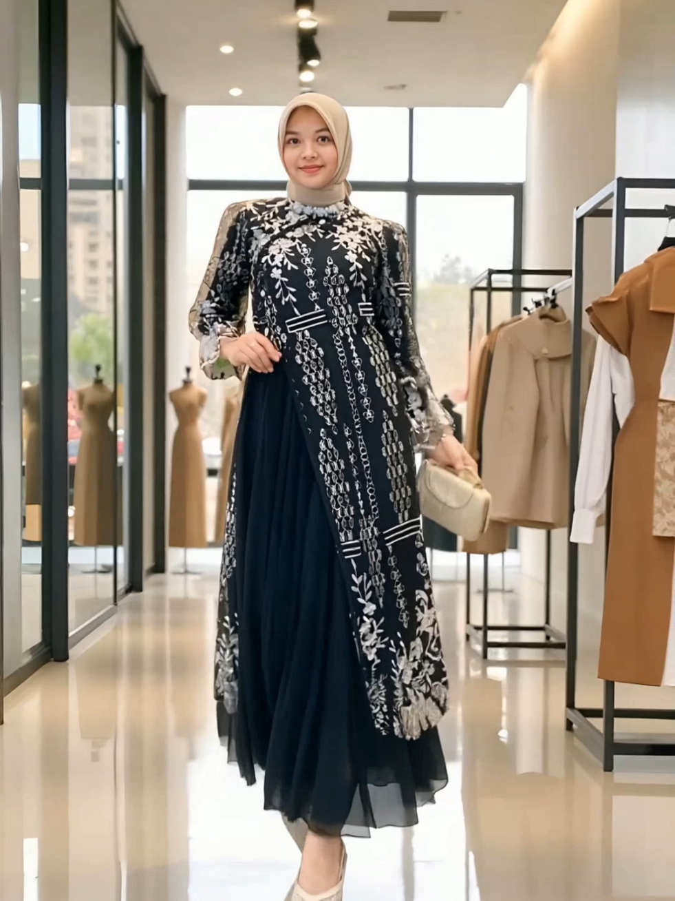 QOME - Tunik Bruklat / Tunik Moza /Tunik Kondangan Wanita #sipalingaffiliate #SiPalingCantik #sipalingviral #gajiansale #modalkontendoang 