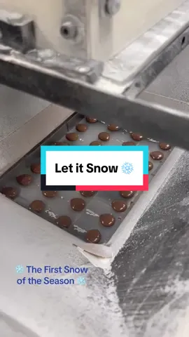 😮 It’s snowing! 🌨️❄️ Our nonpareils are the perfect ratio of crunchy and creamy. Plus, we make them in milk AND dark chocolate 🍫😍  #gardnerscandies #nonpareils #chocolate #movienight #fyp 